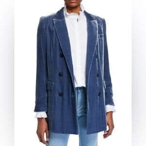 Lafayette 148 Blue Velvet Blazer